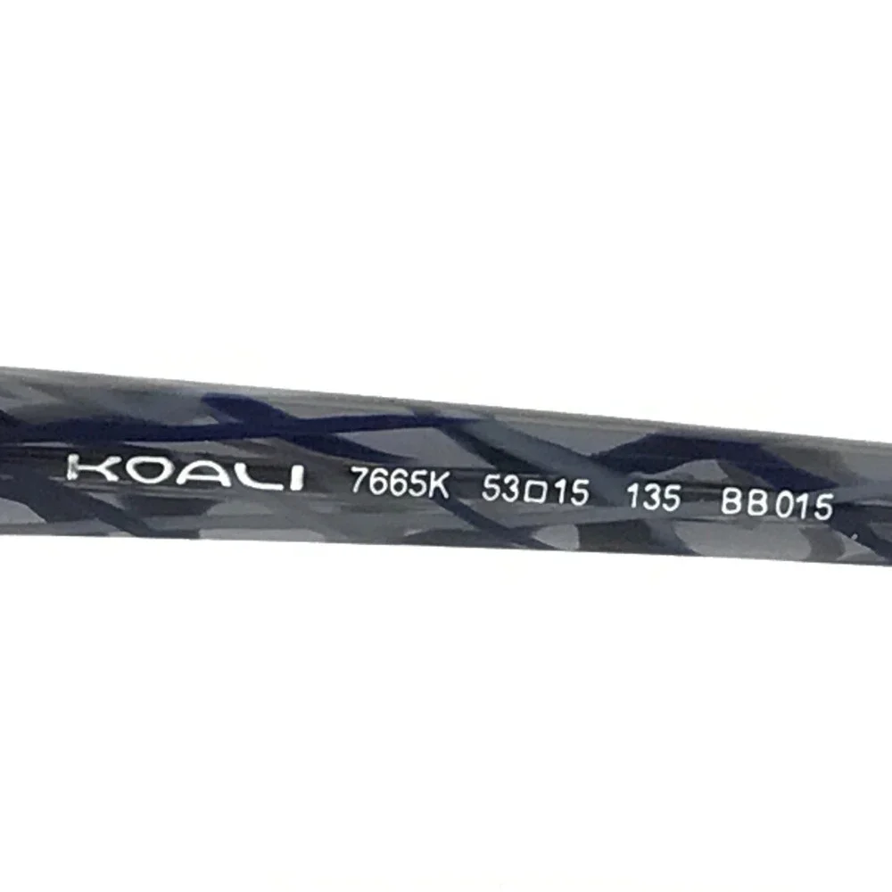 Morel Eyeglasses Frames KOALI 7665K BB015 Grey Blue Geometric Pattern 53-15-135